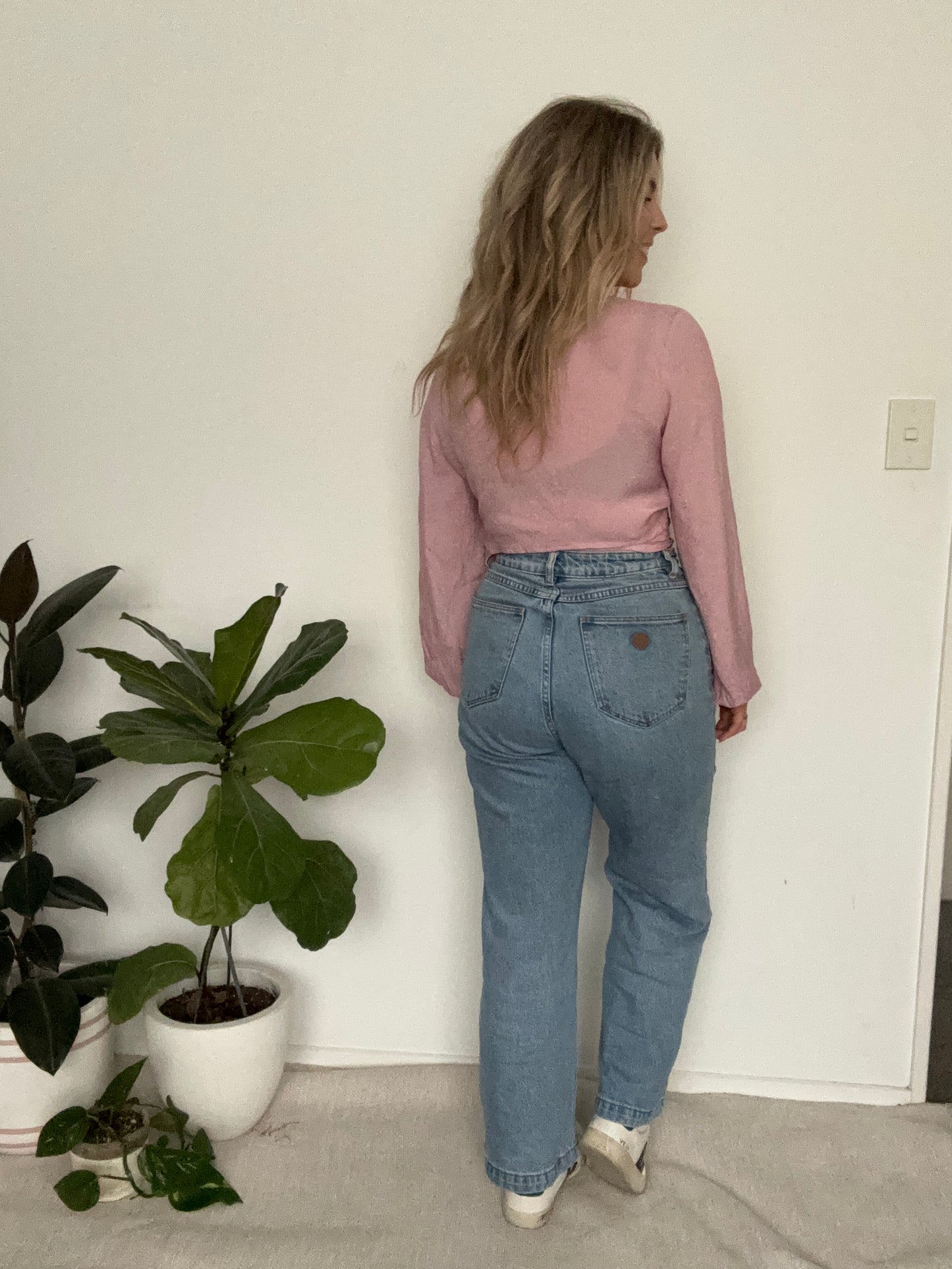 Pink Wrap Top: S-M