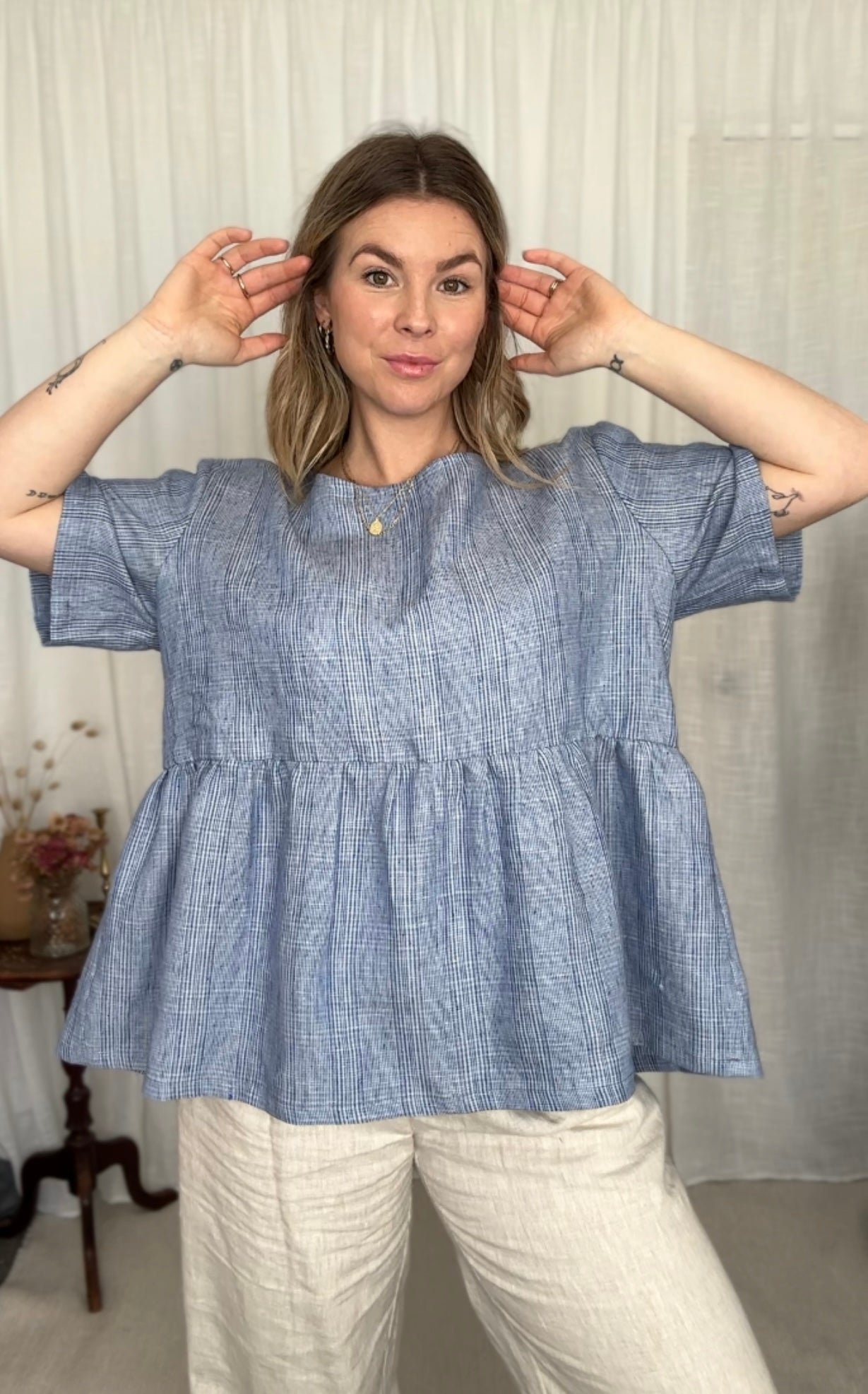 Blue Stripe Top - XL