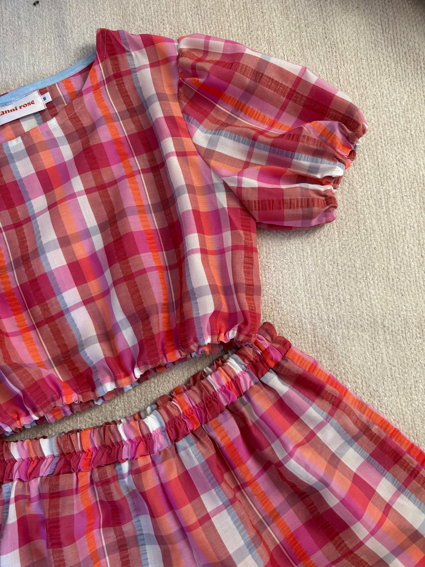 Pink Plaid Set - M