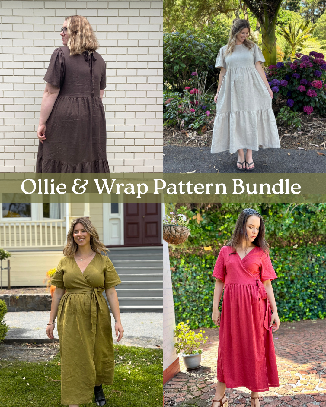 Sewing Pattern Bundle: Ollie Dress & Wrap Dress
