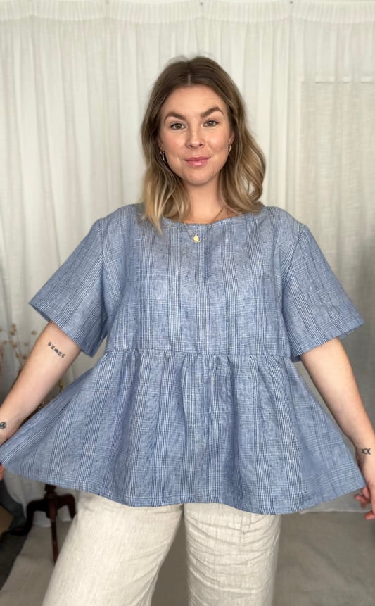 Blue Stripe Top - XL