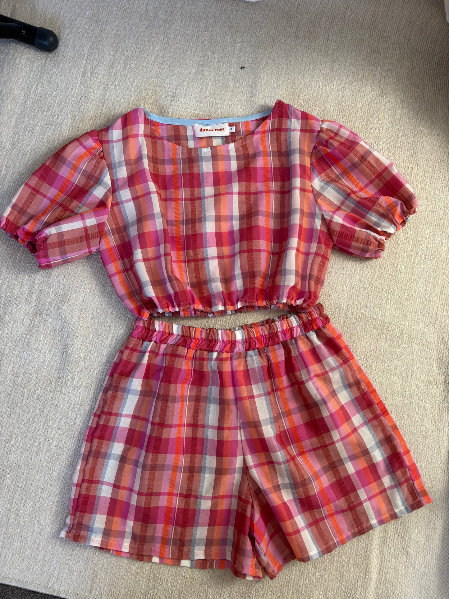 Pink Plaid Set - M