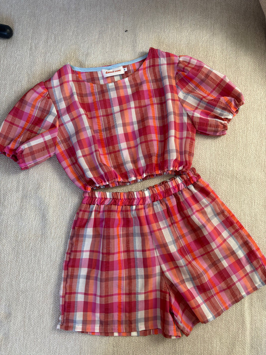 Pink Plaid Set - M